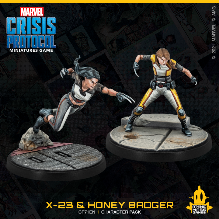Marvel Crisis Protocol : X-23 and Honey Badger Character Pack